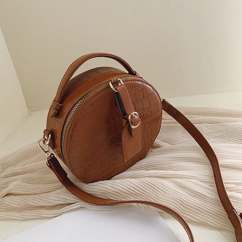 STYLE 2 Модные круглые сумки с заклепками для женщин роскошные сумки женские сумки дизайнерские цепочки бриллианты дамские сумки через плечо - Цвет: STYLE 2
