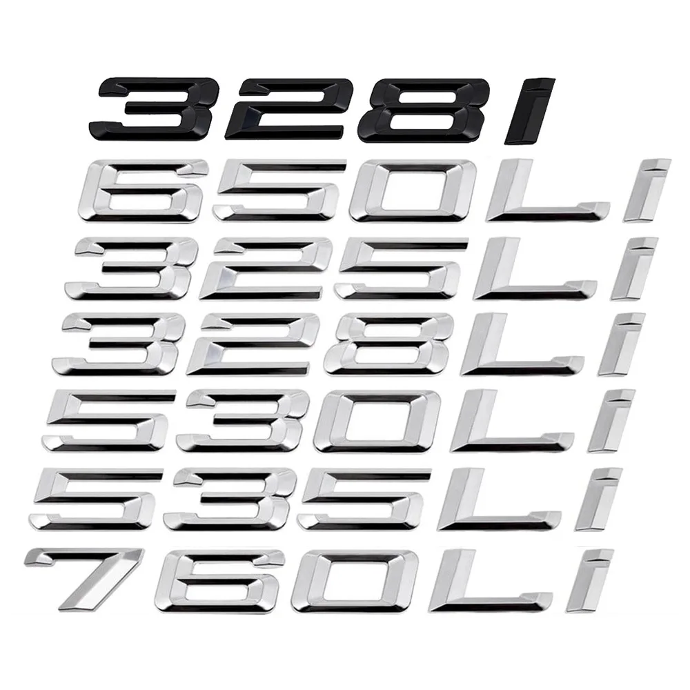 760Li 535LI 530LI 328LI 328i 325LI 650I для BMW цифры буквы слово логотип значок наклейка ABS 3D задний
