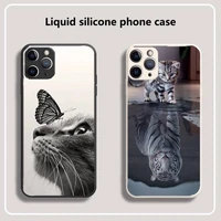 cute cat animal phone case for iphone 13 12 11 mini pro xs max xr 8 7 6 6s plus x 5s se 2020