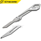 Nitecore NTK05Запасное лезвие Мини Многофункциональный складной ультратонкий титановый брелок нож для охоты кемпинга рыбалки уличные инструменты