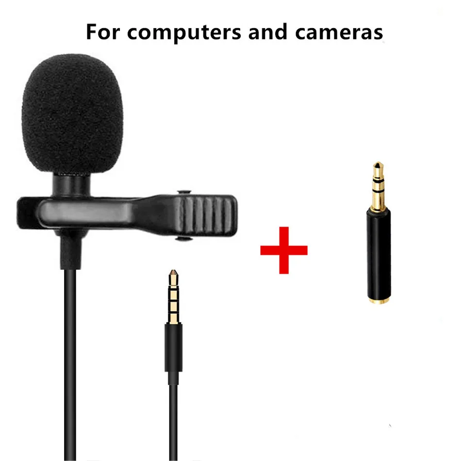 Camera Microphone Kомпьютера / телефона / камера петличка микрофон Портативный внешний магнитолы мини петличный Микрофон петличка MIC для iPhone смартфона PC ноутбук DSLR камера караоке микрофон - Цвет: Camera Microphone