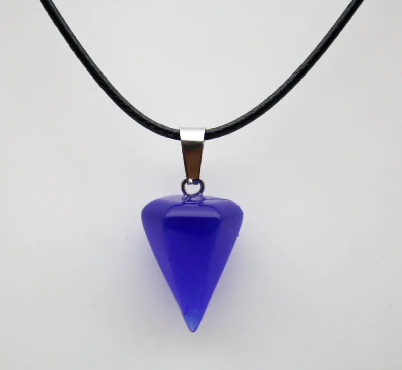 Амулет из натурального камня кошачий глаз лечебный Кристалл шестиугольной формы