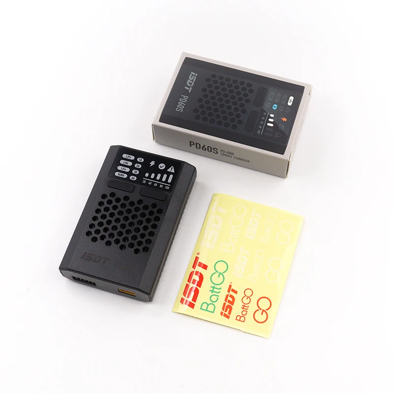 ISDT PD60S XT30 60 Вт 6A Smart Mini LiPo Battery Balance Charger LiFe LiHv 1-4S NiMH Cd Type-C вход |