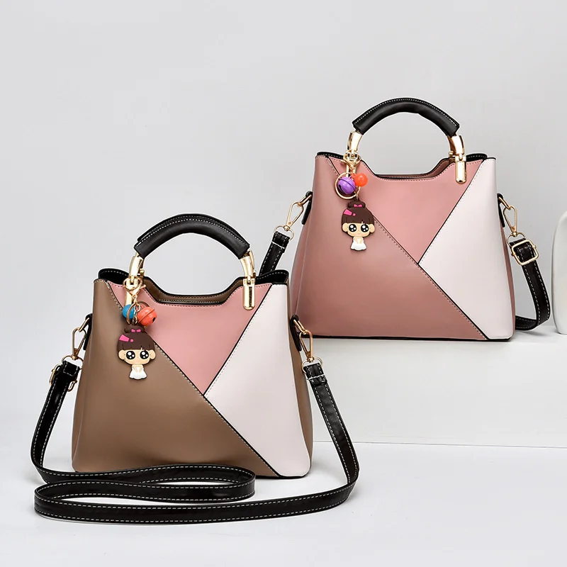 

Women's 2021 new fashion color matching Single Shoulder Large Capacity women's