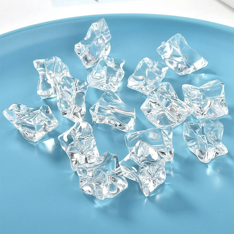 Прозрачные Акриловые серьги с прямым отверстием в форме льда необычная форма