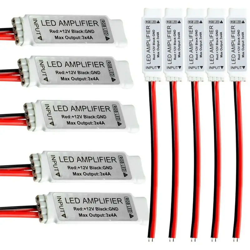 5 X Mini Tiny Signal Amplifier for 5050 3528 SMD RGB LED Light Strip DC12V 12A | Мобильные телефоны и аксессуары