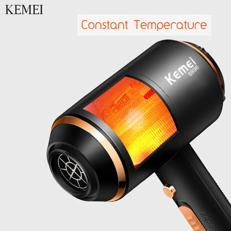 KEMEI профессиональный фен для волос мощный электрический горячий/холодный воздух