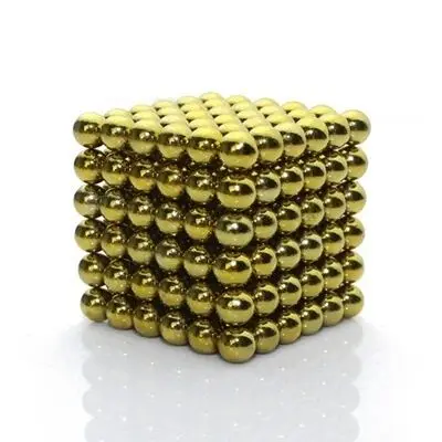Yellow Новинка, 5 мм, 216 шт., магнитный магический куб, Bucky Puzzle Magcube, блоки, Neo Cube Balling с металлической коробкой - Цвет: Yellow