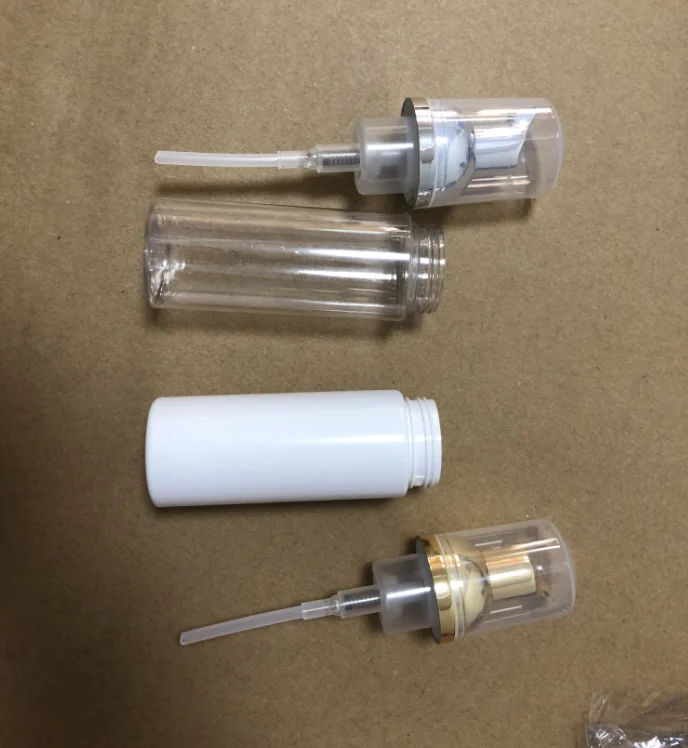 

200pcs Plastic Soap Foam Dispenser Bottle Refillable Empty Cosmetic Lotion Dispenser Container Gold White Foam Bottle beauty