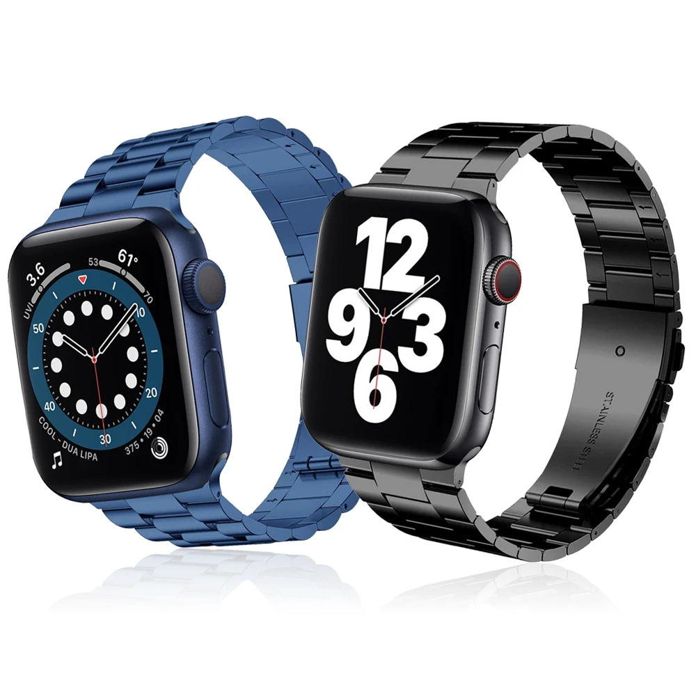 

Stainless Steel Link Bracelet For Apple Watch Series 6 Band Accessorie For iWatch Apple Watch SE 44MM 40MM Metal Strap Watchband