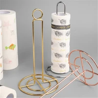 kitchen roll paper holder towel rack bathroom stainless steel paper stand gold silver tissue napkins rack home table decor