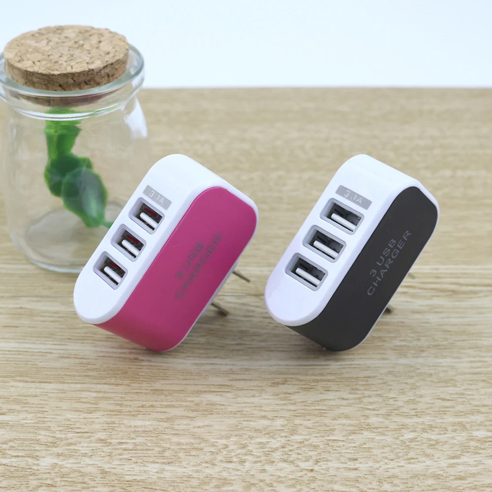 Универсальный 3 USB источника питания Адаптеры портативный домашний Путешествия AC