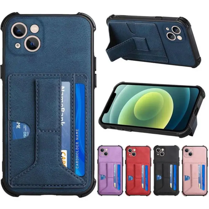 

Phone Case For Xiaomi Mi 11T 10T Lite Poco X3 NFC Redmi 9A Note 10 10S 11 Pro Card Slot Protect Back Cover D03F