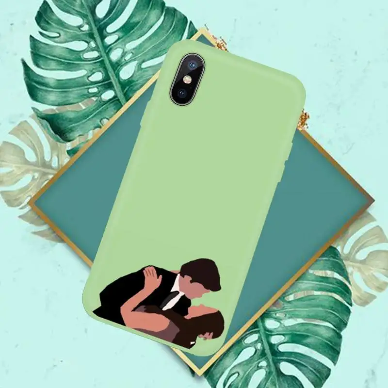 

The Vampire Diaries Damon CARTOON ART Phone Case Green Candy Color for iPhone 11 12 mini pro XS MAX 8 7 6 6S Plus X SE 2020 XR