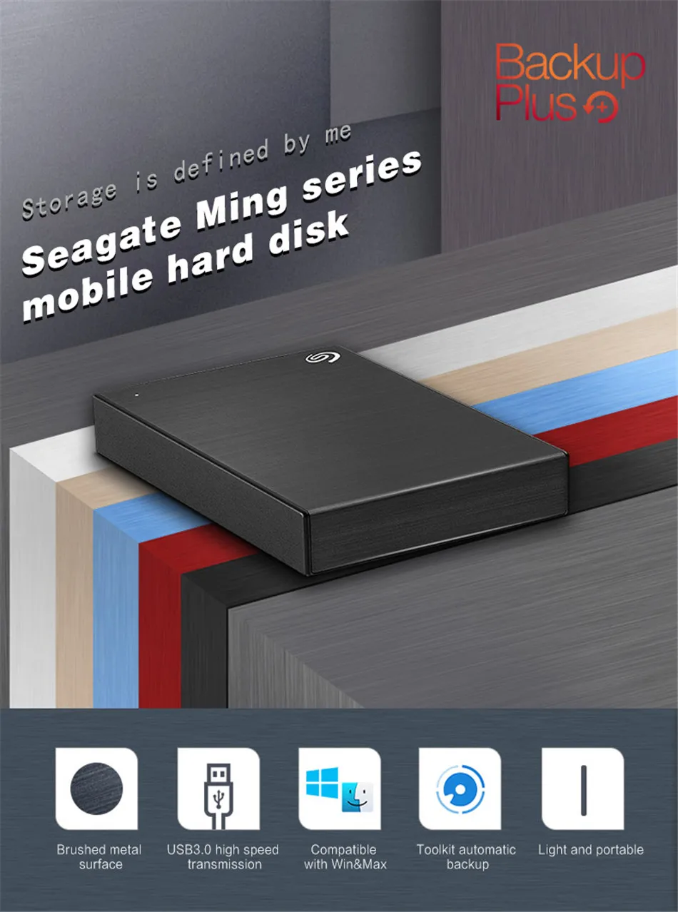 Внешний жесткий диск Seagate Backup Plus 2," портативный HDD 5400rmp 1 ТБ 2 ТБ 4T USB 3,0 внешний жесткий диск disco duro externo