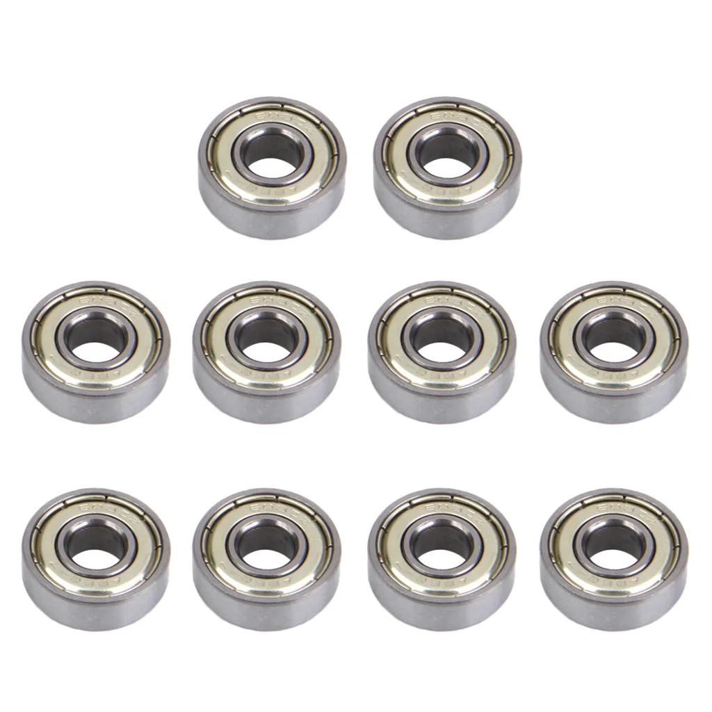 

10× Replacement Skateboard Bearings 608 Zz (ABEC-7)- Double Shielded, Silver
