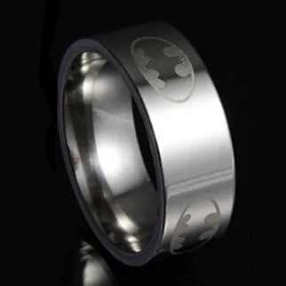 JR2009S 8mm 4 мм яркое Полированное серебряное титановое кольцо для мужчин и женщин - Цвет основного камня: JR2009S 8mm
