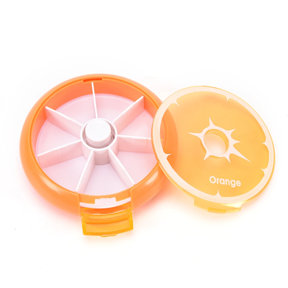 

1PCS 3 Colors Outdoor Travel Round 7-Day Rotating Pill Cases Portable Medicine Box Tablet Dispenser Storage Container