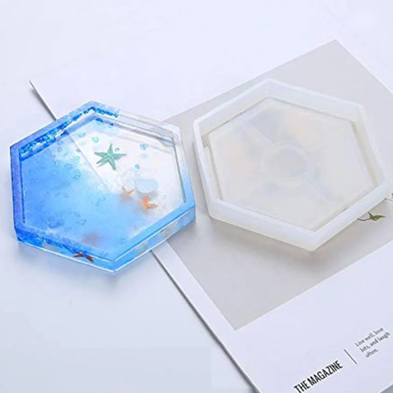 

8Pack Silicone Resin Mold Set Box Mold Coaster Pen Holder Mold Bowl Cushion Resin Mold for DIY Resin Crystal