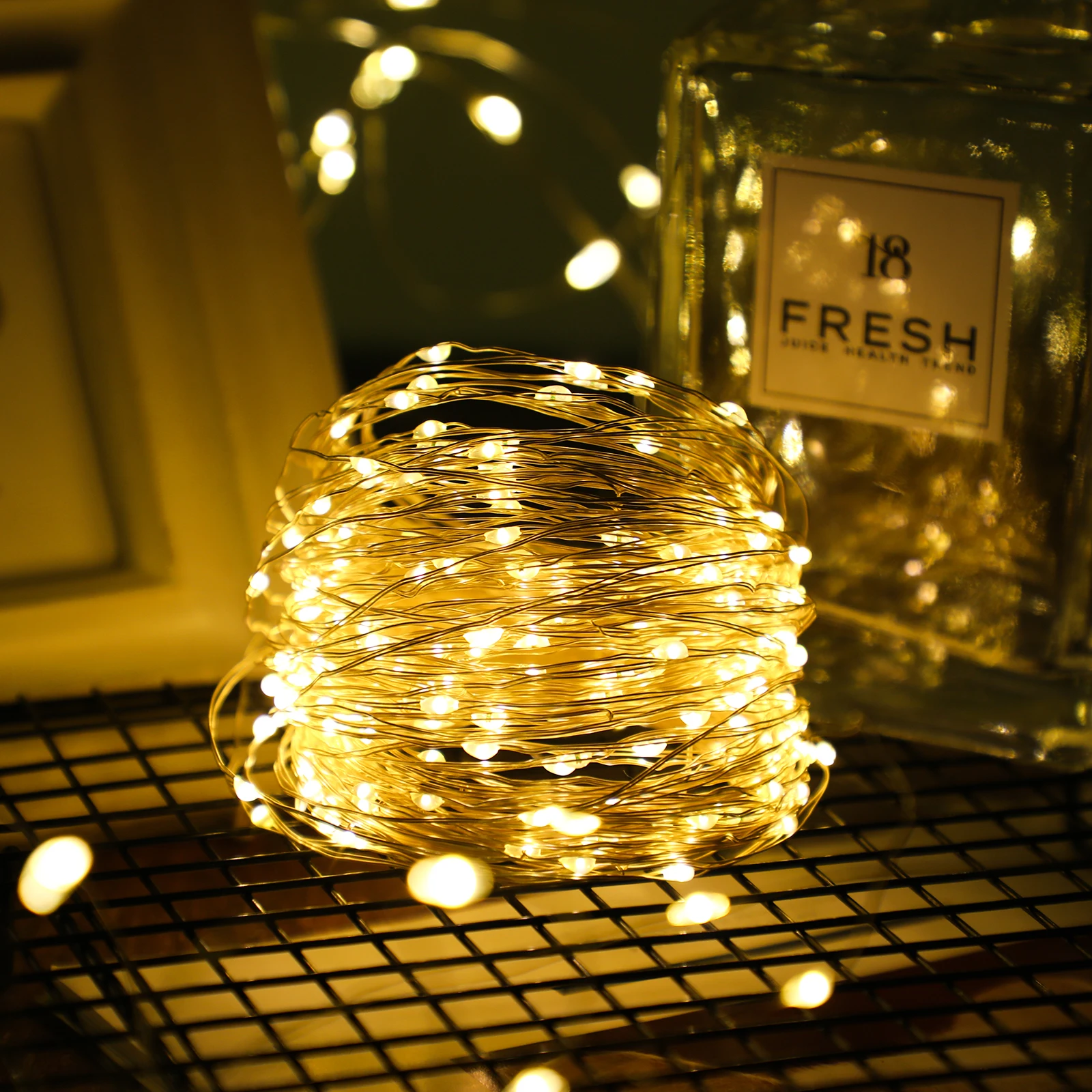 

1m/2m/3m/10m Copper Wire Battery Box Garland LED Christmas Decorations for Home Fairy for Christmas Ornaments New Year Gift