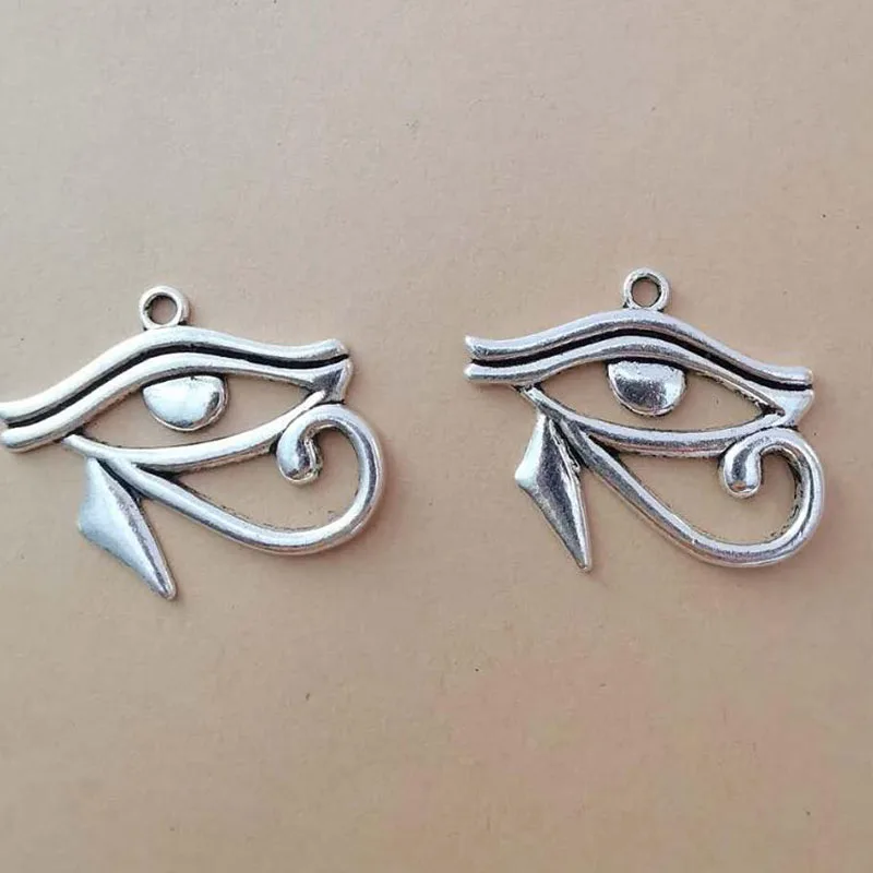 

Eye Of Horus Gold Charms Pendant For Jewelry Gyptian For Bracelet Necklace Earrings Vintage Silver Accessories 33X26mm 10 pieces