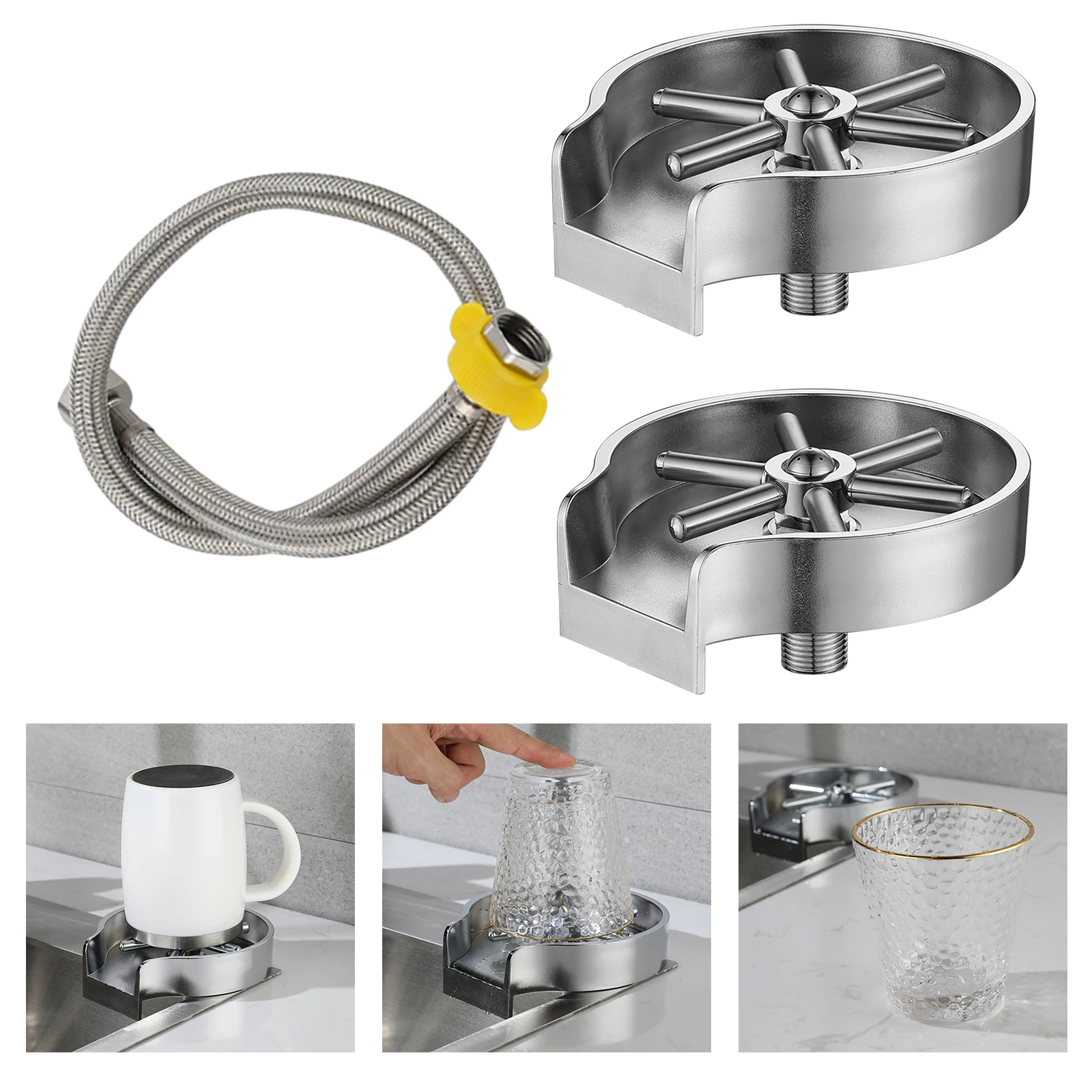 

High Pressure Glass Cup Rinser for Kitchen Sinks Beer Coffee Milk Tea Cup Pitcher Cleaner Glass Rinser Cafe Pubs Cafe Restaurant