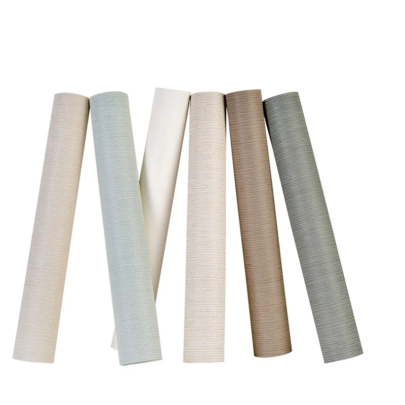 Современная однотонная настенная бумага домашний декор нетканые тонкие полосы