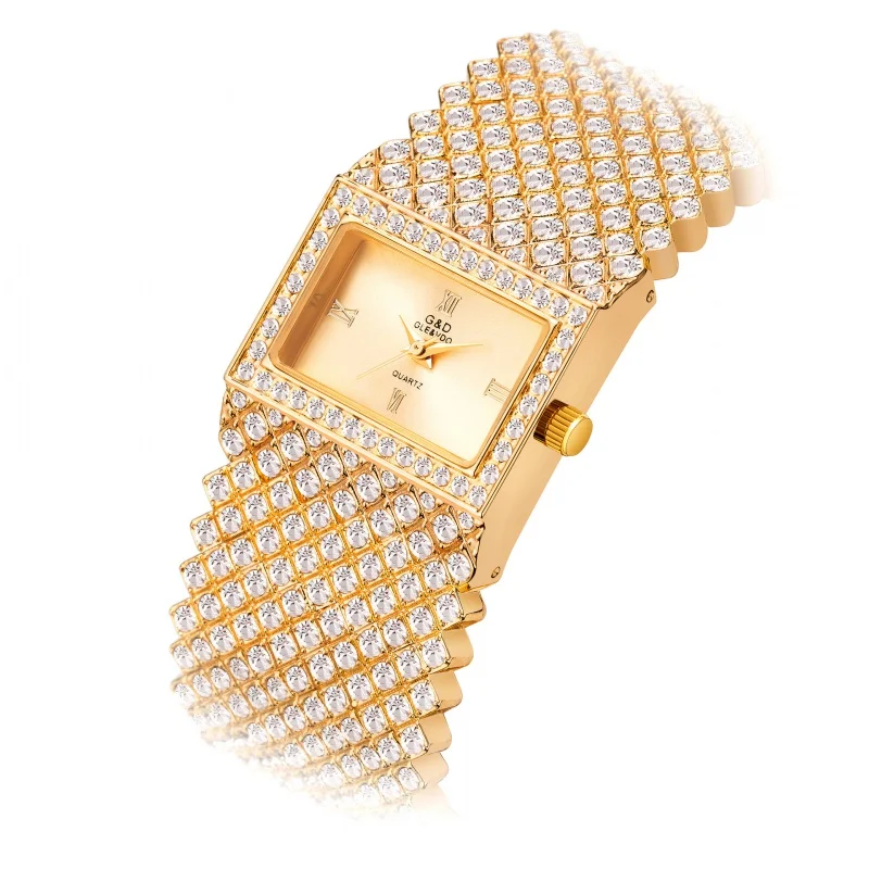 New Ladies Fashion Casual Bracelet Watch Japanese Movement Quartz Watch Diamond-Studded Stainless Steel Women's Watch Gift W enlarge
