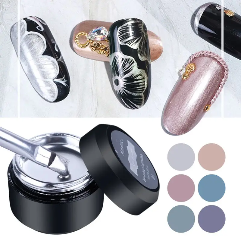 DIY Дизайн ногтей зыбучий песок металлический тип лак для Золотой Серебряный