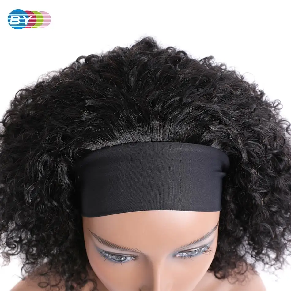 Спиральный завиток парик с головной повязкой африканские Курчавые Кудрявые