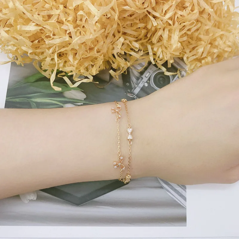 Original Luxury Dubai Wedding Women's Party Bowknot Zircon Bracelet 925 Sterling Silver Woman Jewelry | Украшения и