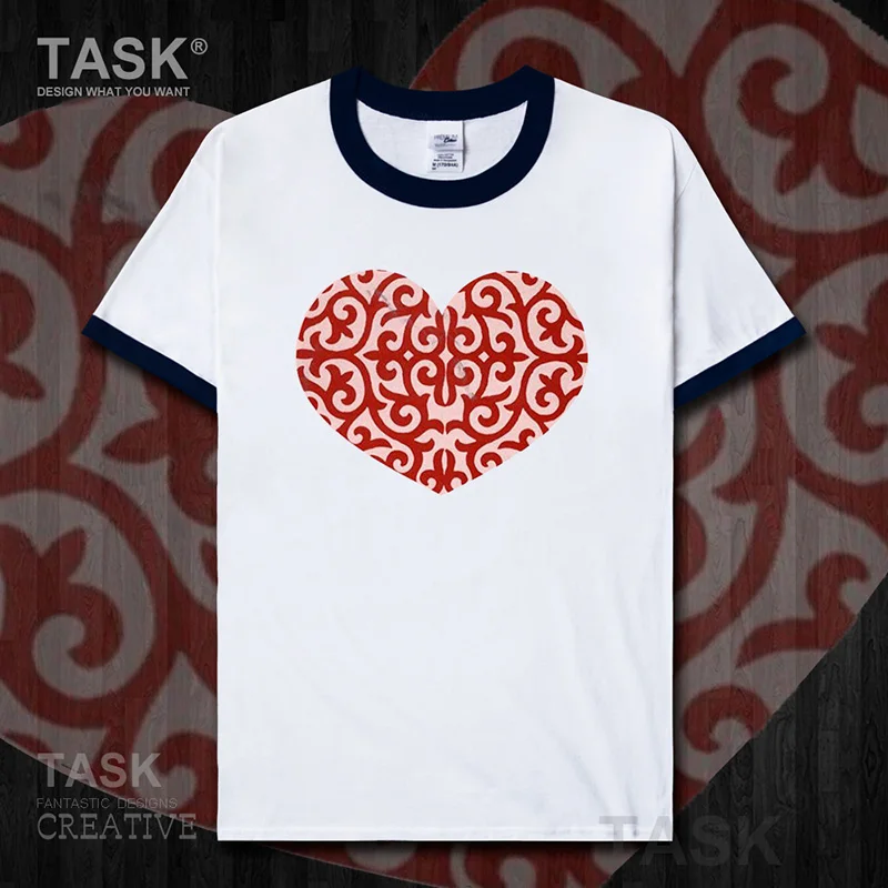 Kazakhstan KAM Kazakh short-sleeved T-shirt male KAZAKH totem Special ethnic half-sleeved clothes summer Fashion 05 | Мужская одежда