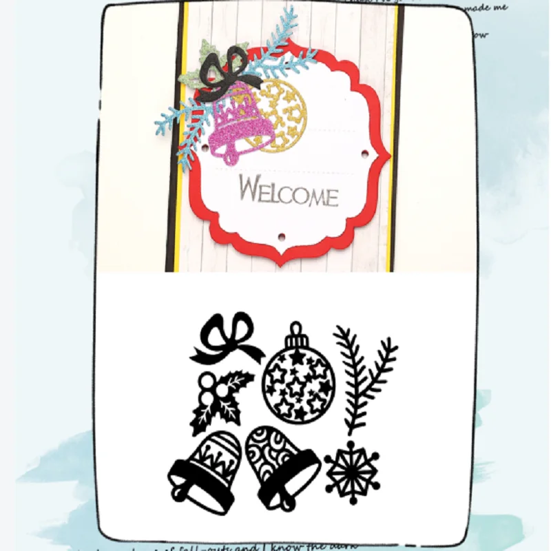 InLoveArts Рождественский колокольчик Снежинка Металлические пресс формы для