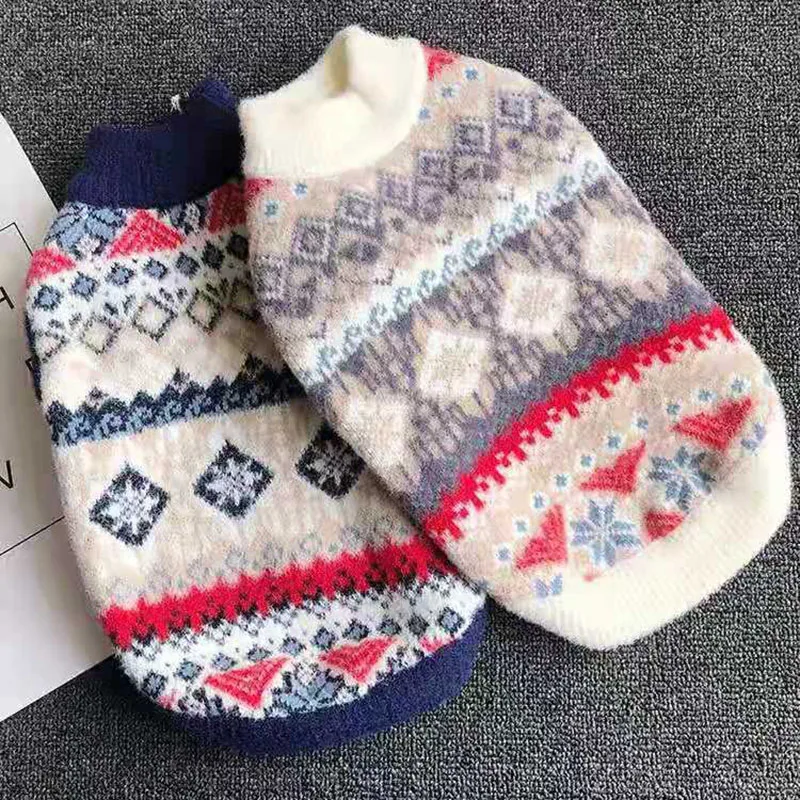 

Cat Dog Sweater Christmas Dog Clothes Winter Pet Clothing Coat Apparel Yorkshire Pomeranian Poodle Schnauzer Xams Dog Outfit