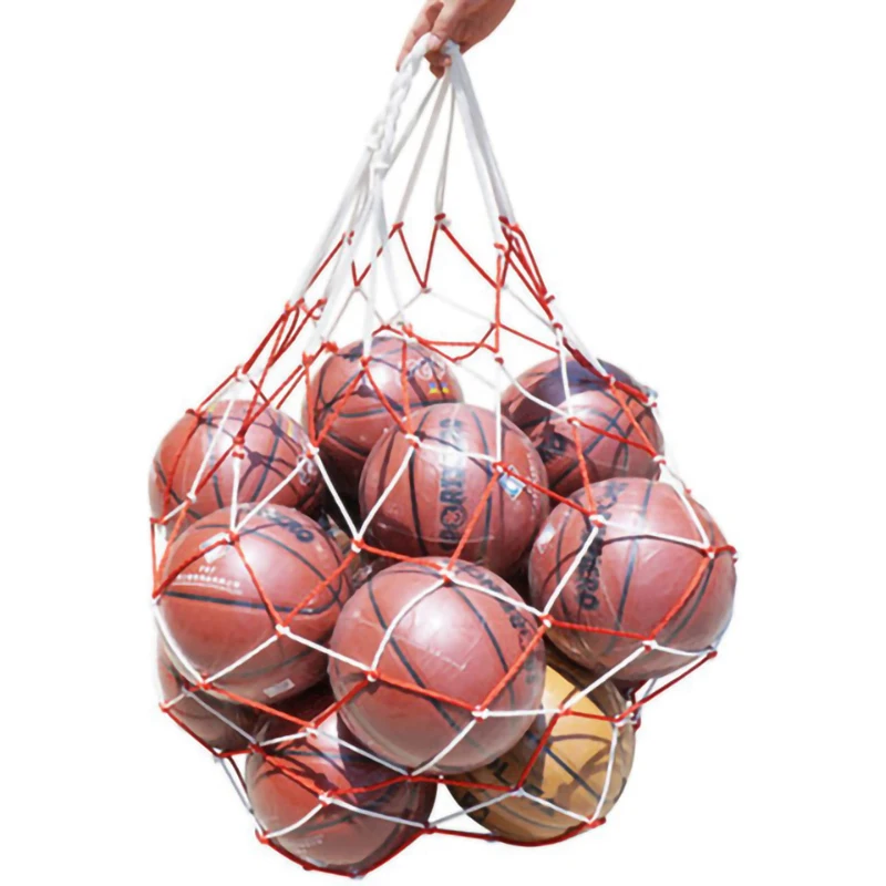 Nylon Large Net Bag Ball Carry Mesh Net For Volleyball Basketball Football Sport Portable Outdoor Sports Football Bag outdoor sport carry net drawstring bag nylon football volleyball basketball bags l9bd
