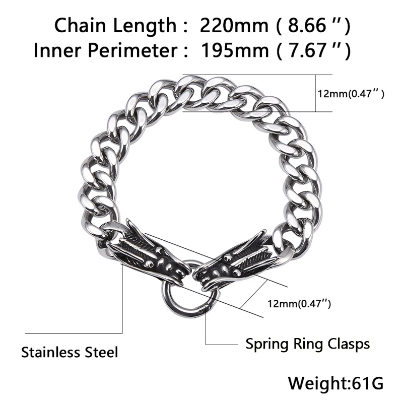 Браслет мужской панцирный из нержавеющей стали ювелирное изделие с двойной