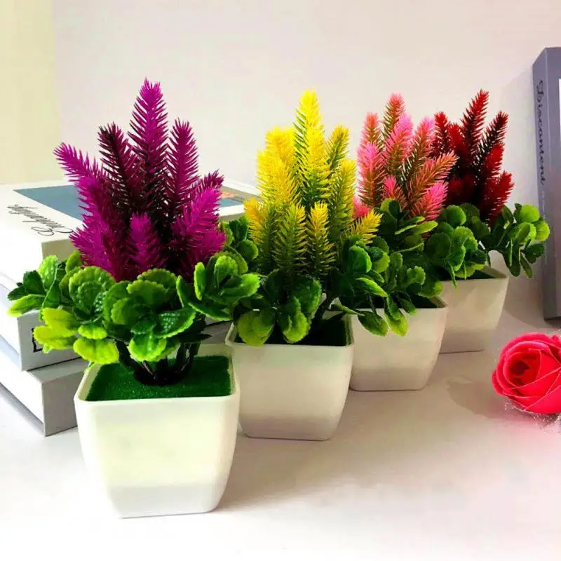 

Artificial Plants Potted Flowers Bonsai Garden Decoration Fake Plant Decorative Room Decor Small Bonsai For Garden Home Decor