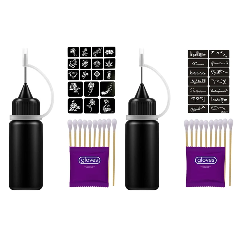 2 набора временные чернила для татуировки натуральный стойкий органический гель