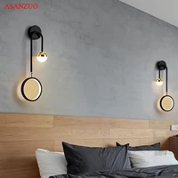 modern led wall lamp round ball bedroom bedside creative background nordic lighting luxury living room sconce aisle decor lights