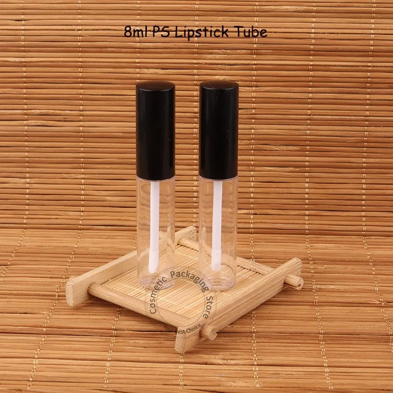 Пустой тюбик для помады бальзам губ контейнер блеска с черной крышкой 20