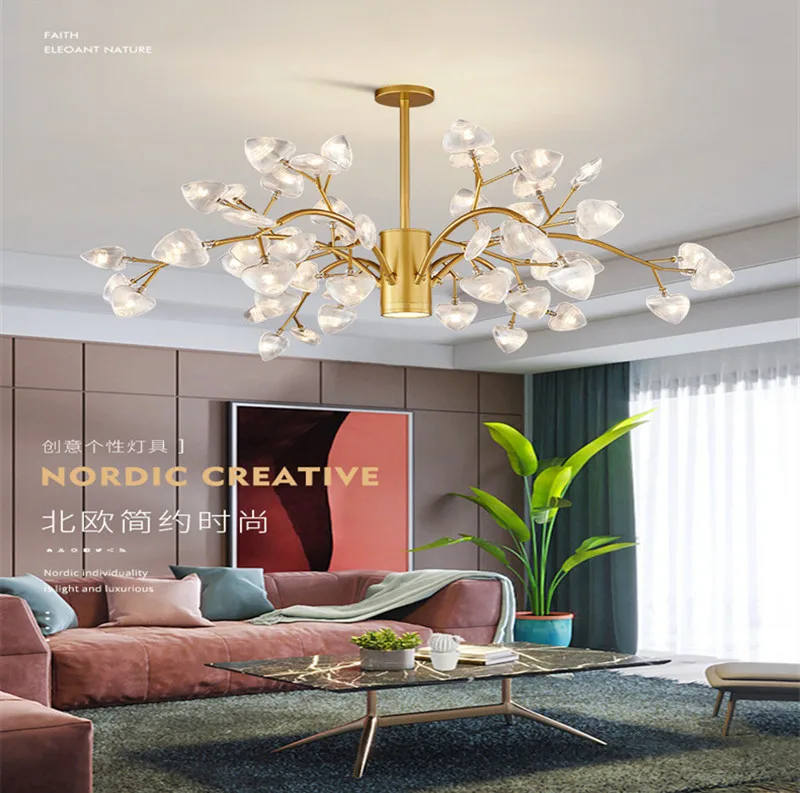 Новинка 2021 атмосфера для гостиной суперкрасивая романтическая люстра в стиле