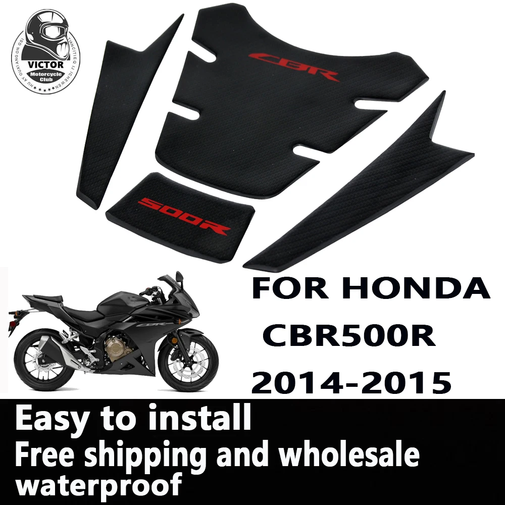Наклейки для мотоциклов HONDA CBR500R 2014 2015 защитная 3d-наклейка на топливный бак Fishbone
