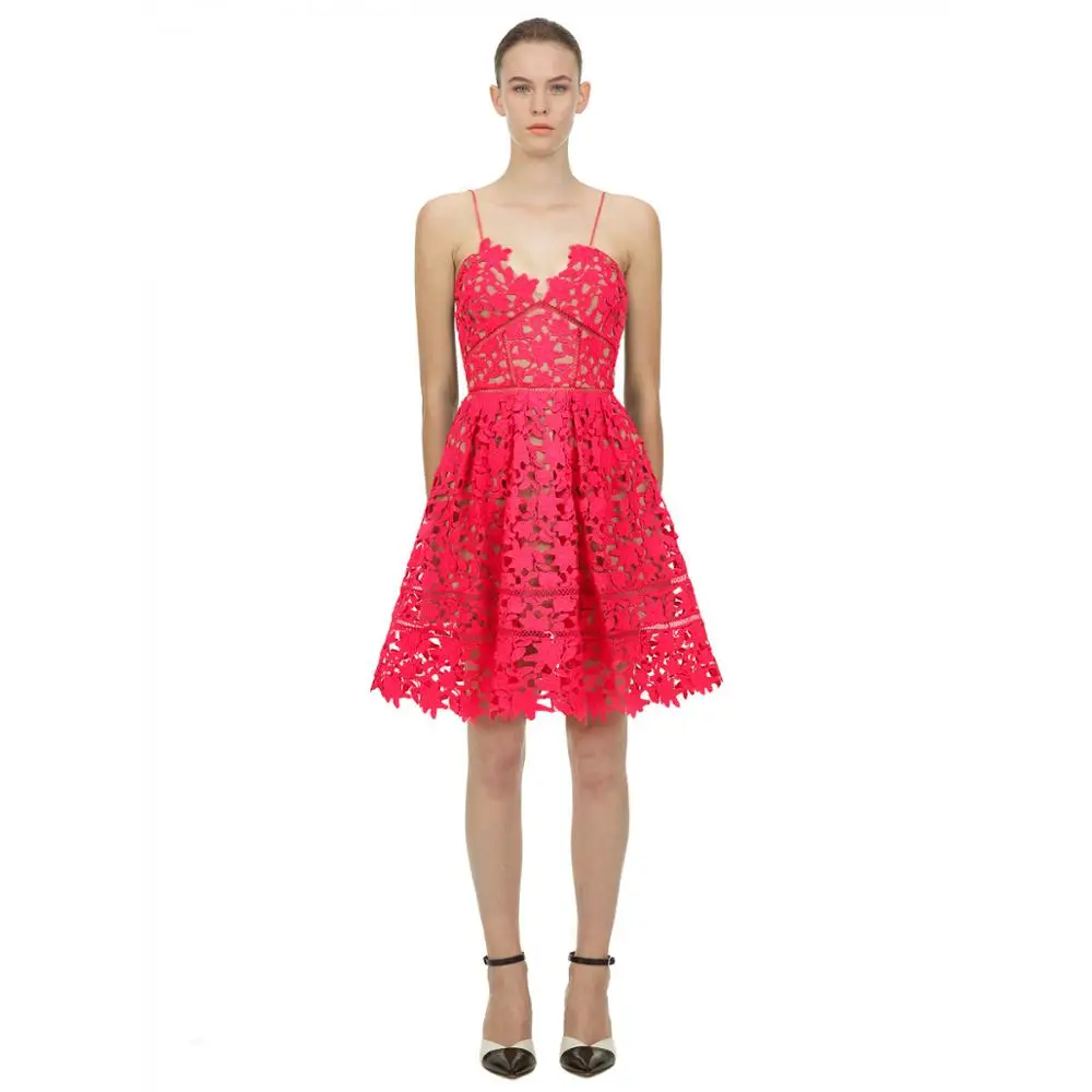 Женские кружевные вечерние платья с v-образным вырезом на тонких бретельках