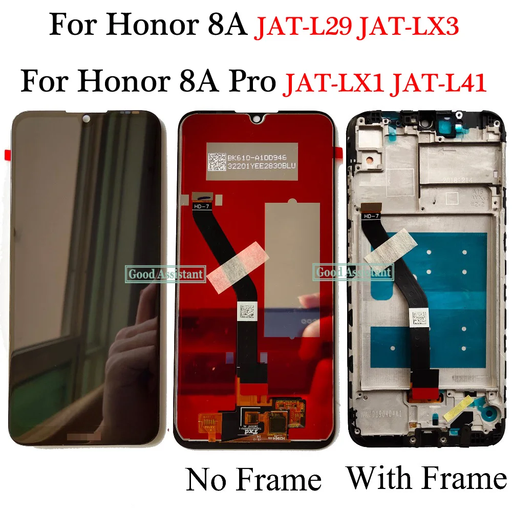 Для huawei Honor 8A ЖК-дисплей сенсорный экран Honor 8A Pro JAT-L29 экран для huawei Honor Play 8A ЖК-дисплей с рамкой Замена