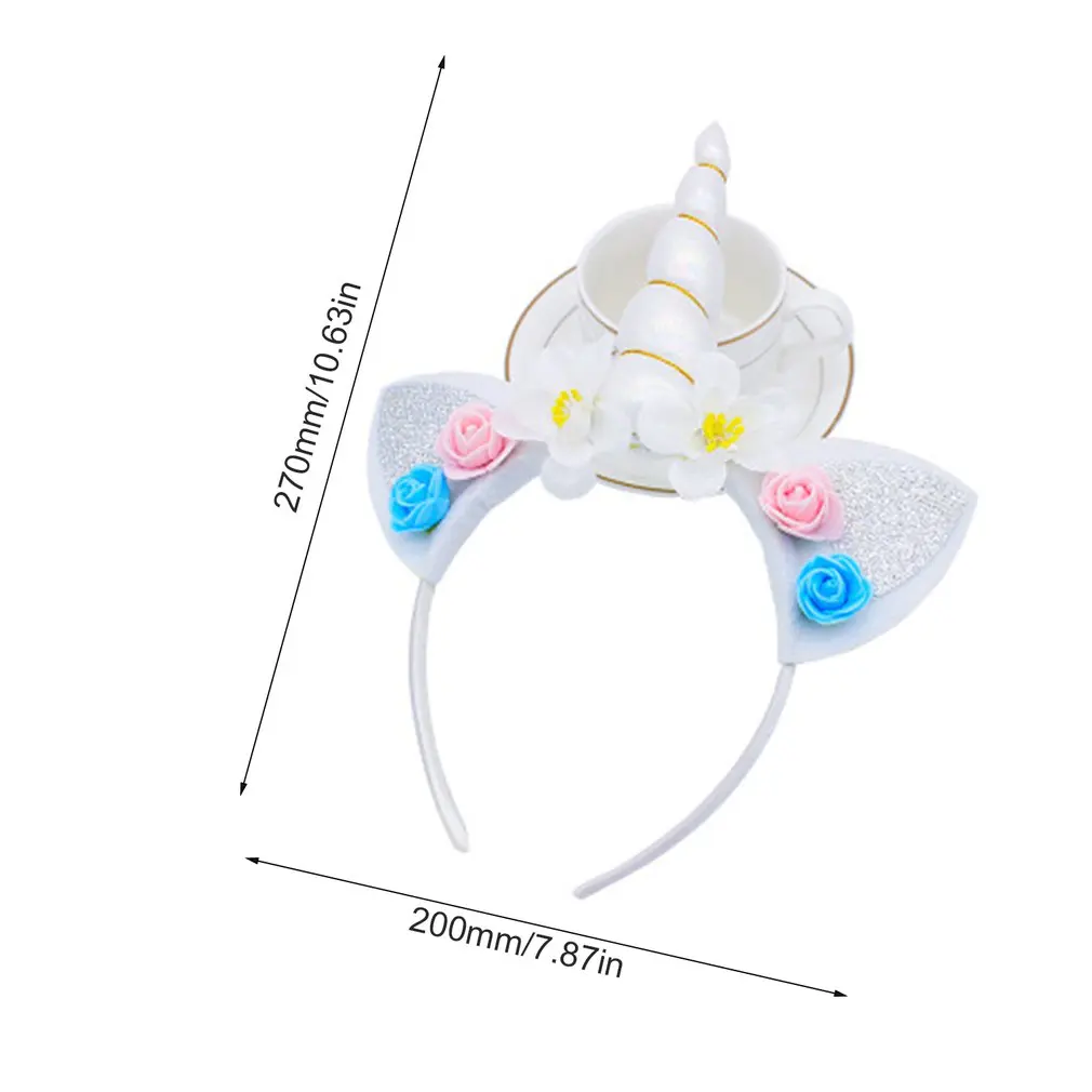 

New Hot Funny Single Horn Headband Halloween Party Horns Headband Hair Accessory Children Show Props Eight Colors Option