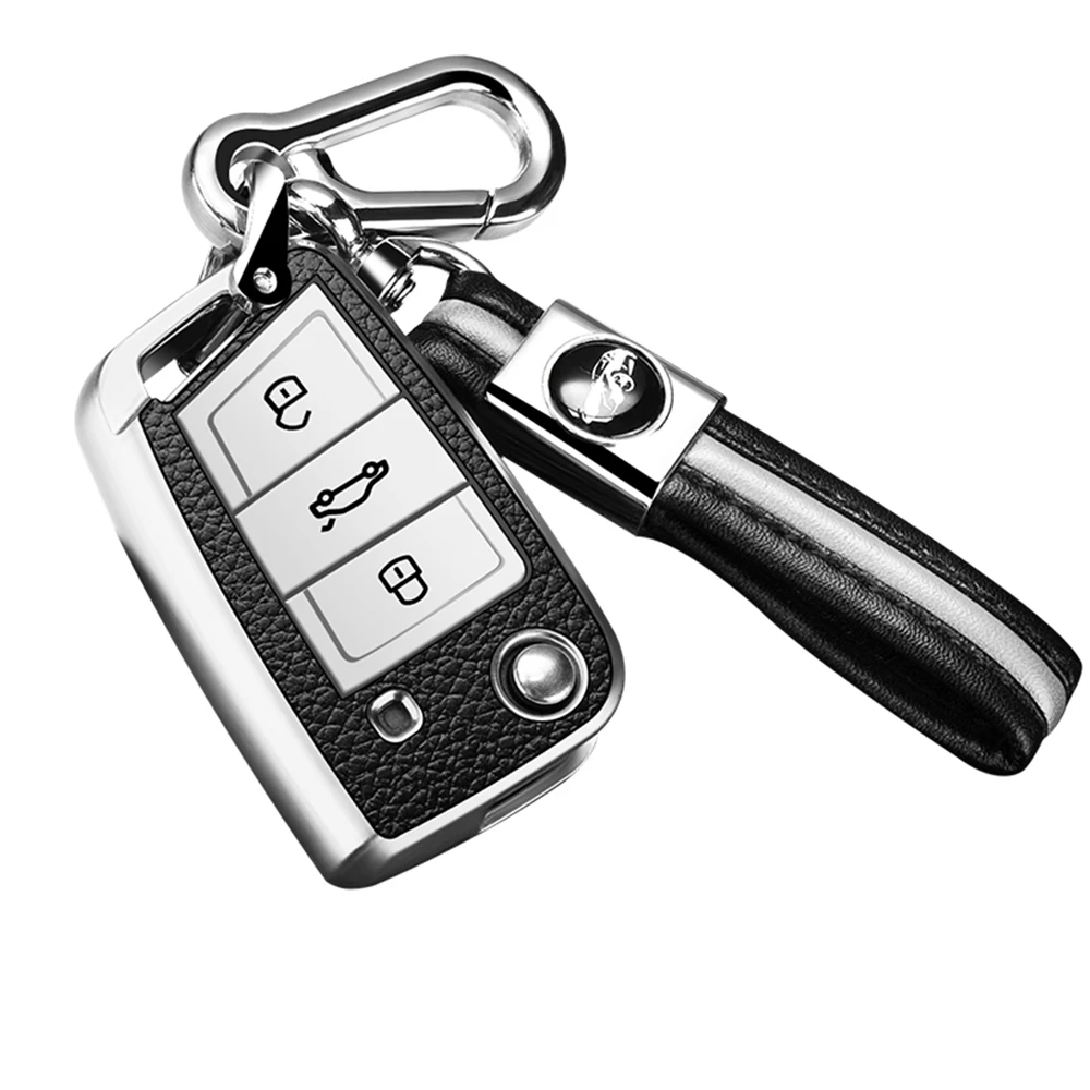 

TPU Key Case Cover Key Bag for Volkswagen for VW Golf 7 Mk7 Skoda Octavia A7 Key Portect Case Car-styling Auto Keyring Chain