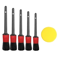 5pcs car detailing brush auto cleaning car cleaning detailing set dashboard air outlet clean brush tools with 4 inch sponge