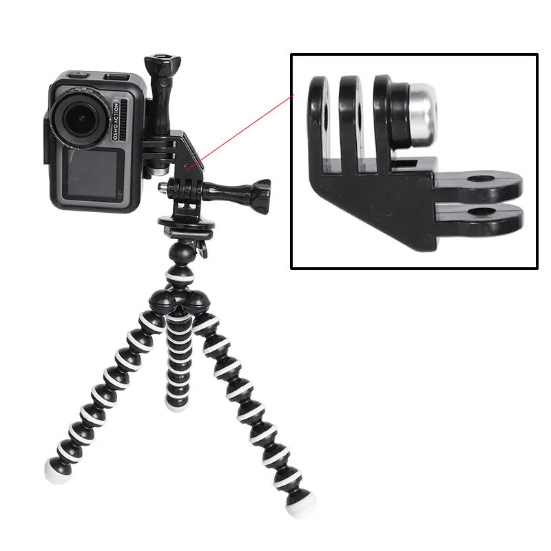 90 градусов Штатив Адаптер держатель с винтом для GoPro Hero 8 7 6 5 4 YI 4K SJCAM eken DJI Osmo Экшн камера аксессуары набор