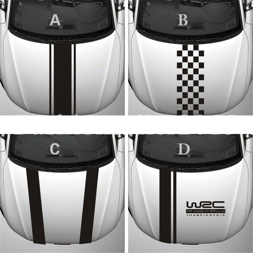 

Customization WRC Stripe Car Covers Vinyl Racing Sports Decal Head Car Sticker for Ford focus Cruze Renault Decoration