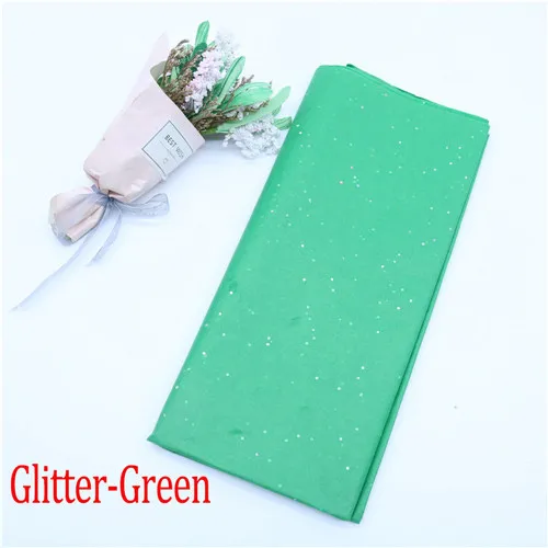 Glitter green 10 листов 50*66 см, китайская бумага DIY ремесло свадебные бумажные цветы праздничные и вечерние украшения для дома подарочная оберточная бумага - Цвет: Glitter green